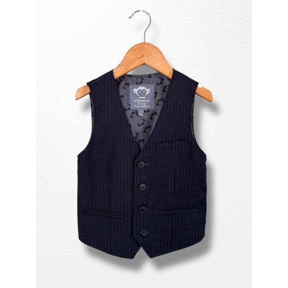 Appaman Pinstriped Tailored Vest, Size 5 - Picture 3 of 9